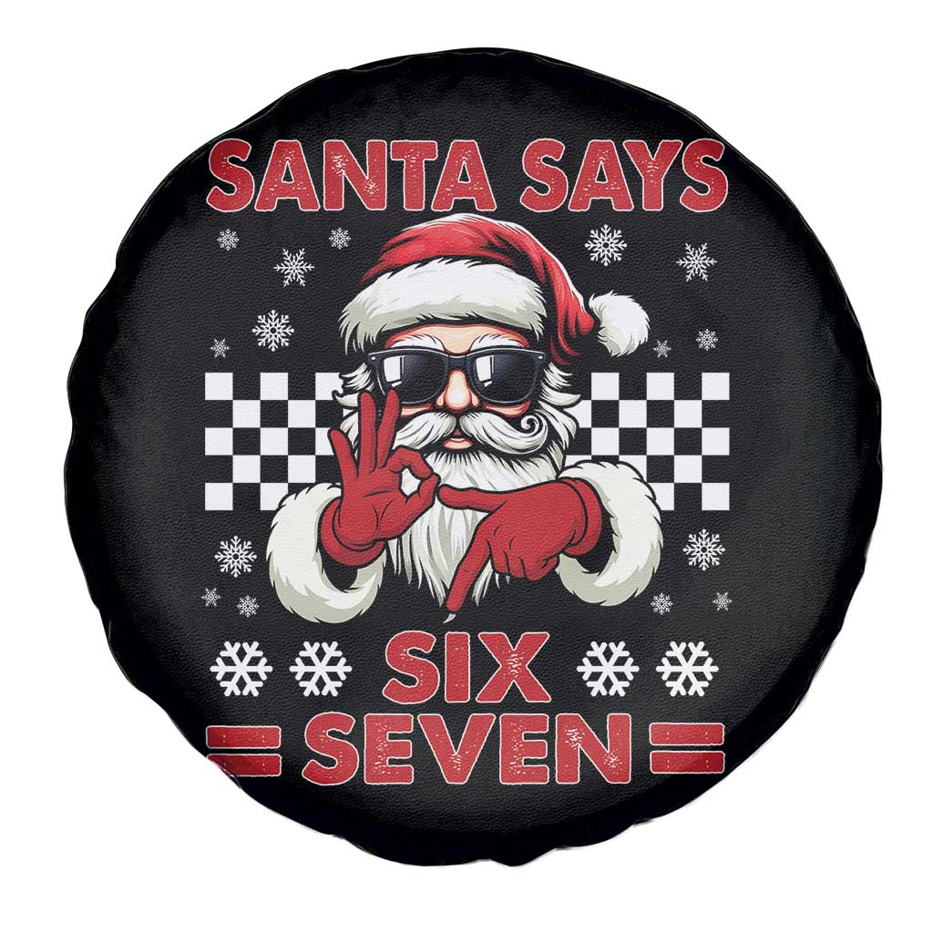 67 Christmas Spare Tire Cover Funny Santa Says Six Seven Meme Gen Alpha Slang TS11 Print Your Wear