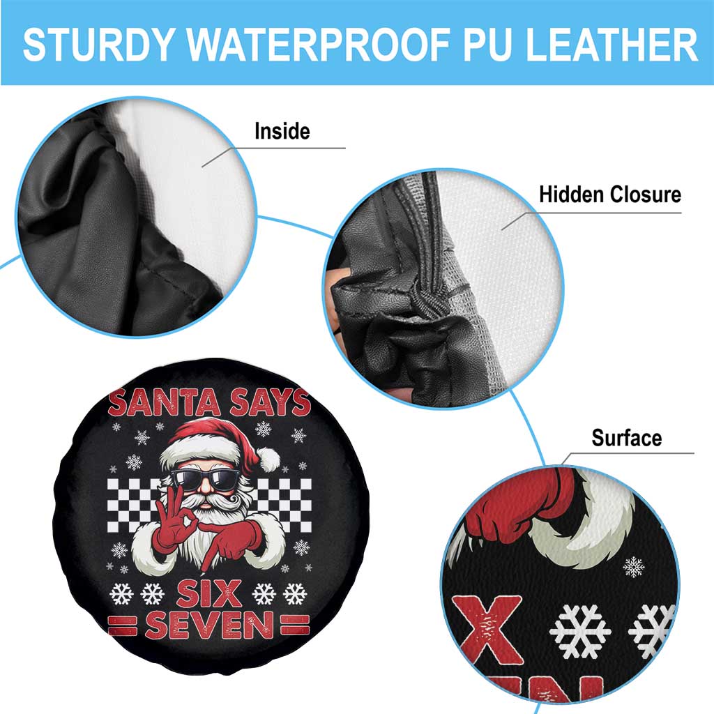 67 Christmas Spare Tire Cover Funny Santa Says Six Seven Meme Gen Alpha Slang TS11 Print Your Wear