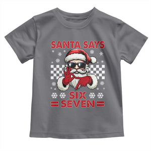 67 Christmas Toddler T Shirt Funny Santa Says Six Seven Meme Gen Alpha Slang TS11 Charcoal Print Your Wear