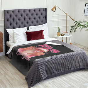 Funny Pink Santa Says Six Seven Throw Blanket 67 Christmas Meme Gen Alpha TS11 Print Your Wear