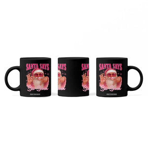 Funny Pink Santa Says Six Seven Coffee Mug 67 Christmas Meme Gen Alpha TS11 Print Your Wear