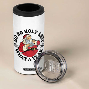 Ho Ho Holy Shit What A Year 4 in 1 Can Cooler Tumbler Funny Christmas Santa TS11 Print Your Wear