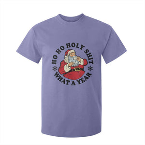 Ho Ho Holy Shit What A Year T Shirt For Kid Funny Christmas Santa TS11 Violet Print Your Wear