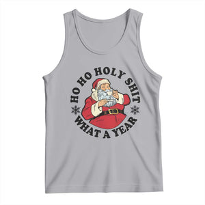 Ho Ho Holy Shit What A Year Tank Top Funny Christmas Santa TS11 Athletic Heather Print Your Wear