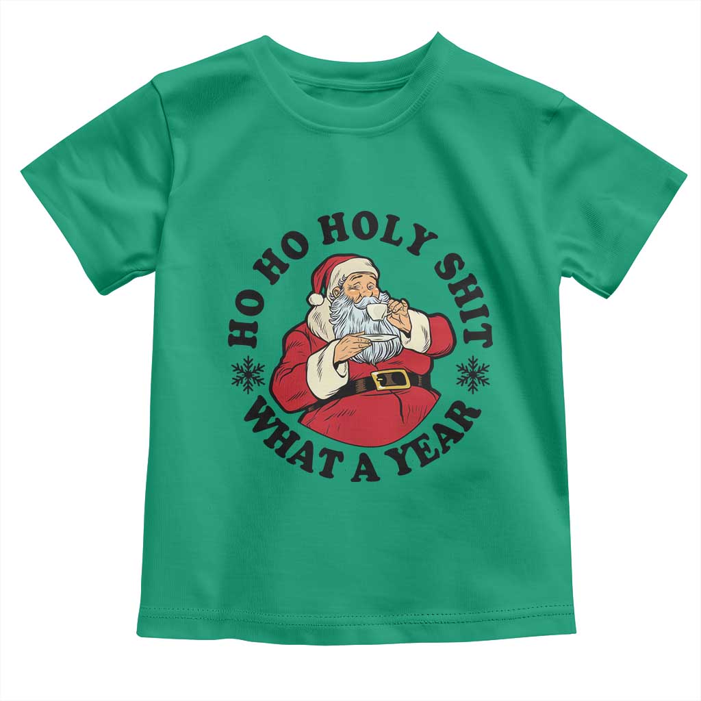 Ho Ho Holy Shit What A Year Toddler T Shirt Funny Christmas Santa TS11 Irish Green Print Your Wear