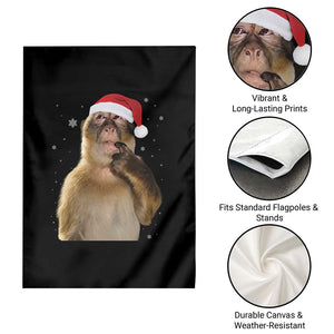 Christmas Thinking Monkey Meme Humor Brainrot Garden Flag TS11 Print Your Wear