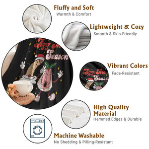 Dirty Christmas Jizz The Season Throw Blanket Funny Xmas Inappropriate Adult Humor TS11 Print Your Wear