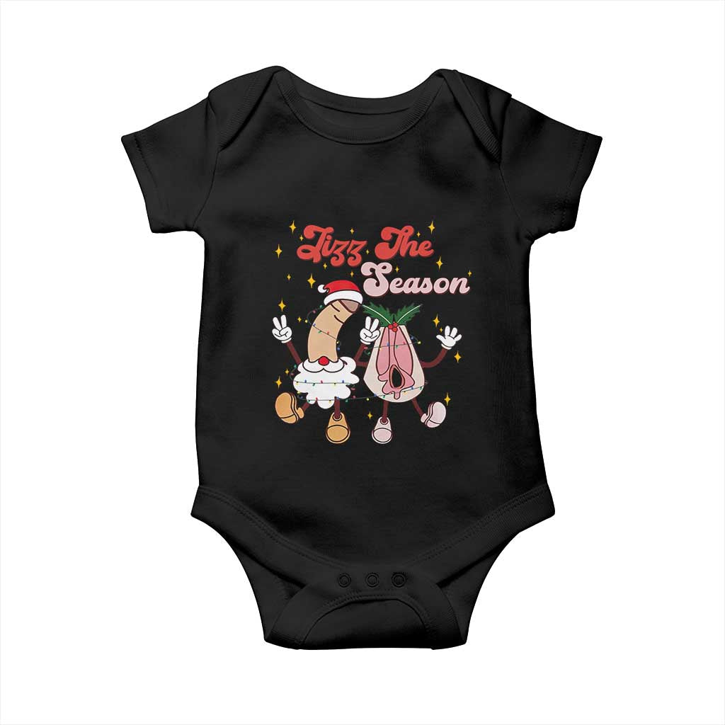 Dirty Christmas Jizz The Season Baby Onesie Funny Xmas Inappropriate Adult Humor TS11 Black Print Your Wear