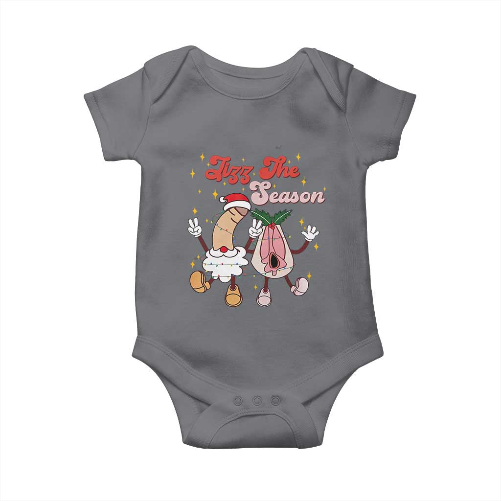 Dirty Christmas Jizz The Season Baby Onesie Funny Xmas Inappropriate Adult Humor TS11 Charcoal Print Your Wear