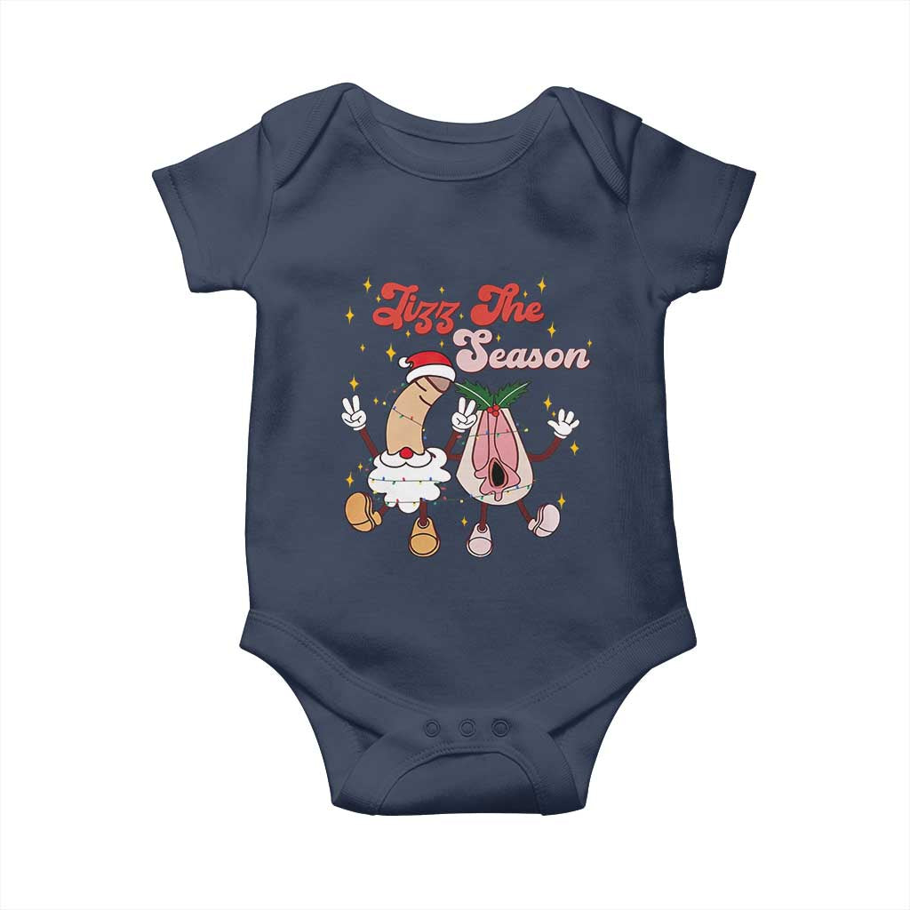 Dirty Christmas Jizz The Season Baby Onesie Funny Xmas Inappropriate Adult Humor TS11 Navy Print Your Wear