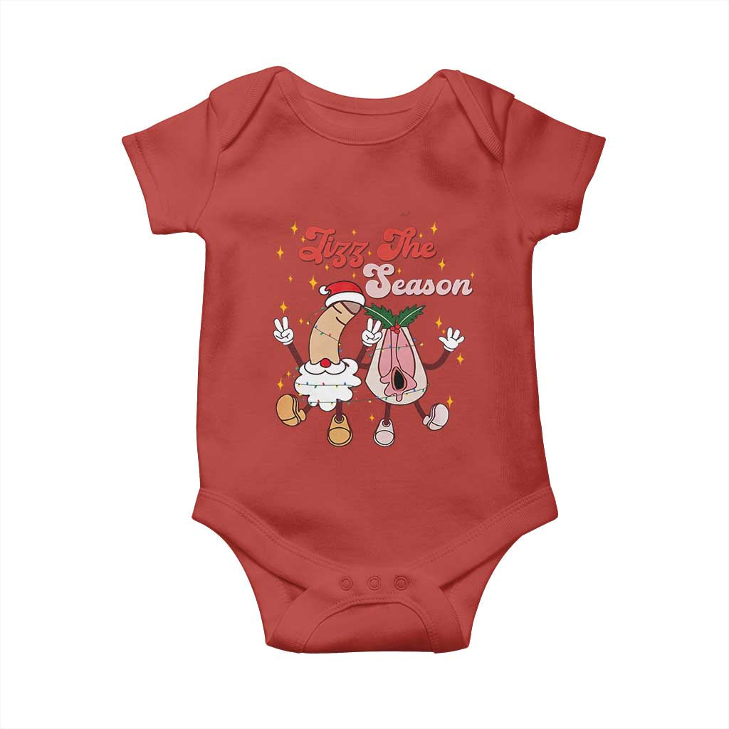 Dirty Christmas Jizz The Season Baby Onesie Funny Xmas Inappropriate Adult Humor TS11 Red Print Your Wear