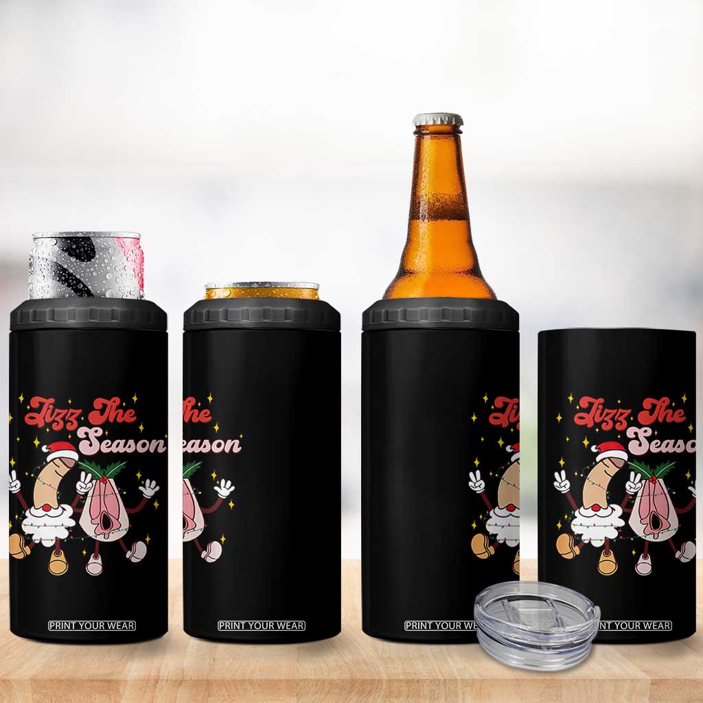 Dirty Christmas Jizz The Season 4 in 1 Can Cooler Tumbler Funny Xmas Inappropriate Adult Humor TS11 Print Your Wear