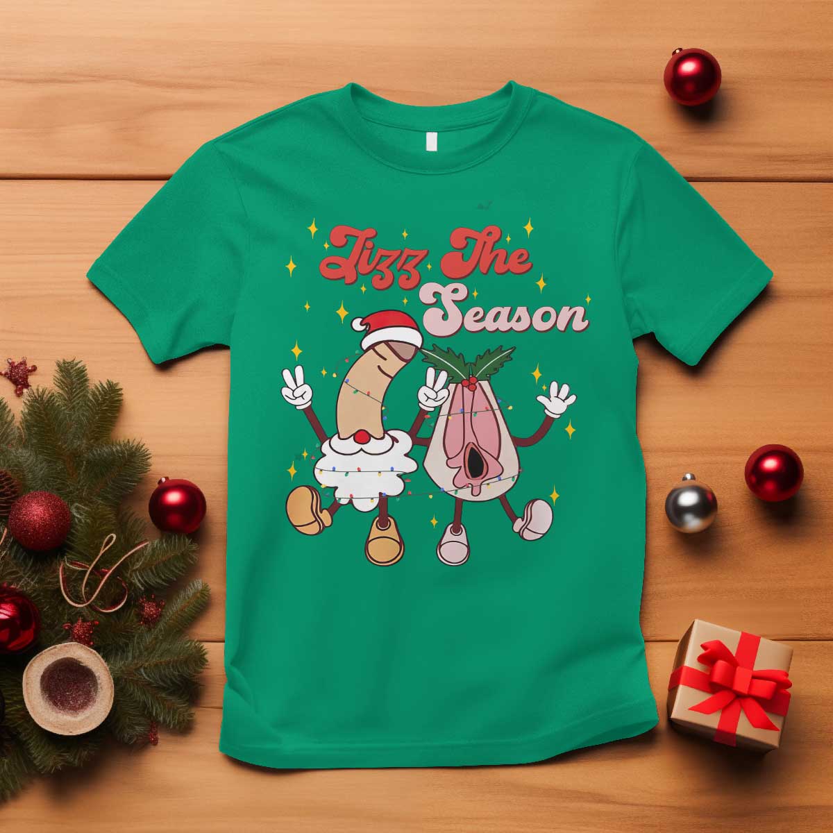 Dirty Christmas Jizz The Season T Shirt Funny Xmas Inappropriate Adult Humor TS11 Irish Green Print Your Wear