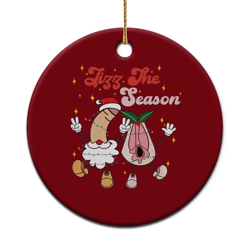 Dirty Christmas Jizz The Season Ceramic Ornament Funny Xmas Inappropriate Adult Humor TS11 1pc Red Print Your Wear