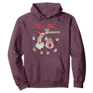 Dirty Christmas Jizz The Season Hoodie Funny Xmas Inappropriate Adult Humor TS11 Maroon Print Your Wear