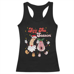 Dirty Christmas Jizz The Season Racerback Tank Top Funny Xmas Inappropriate Adult Humor TS11 Black Print Your Wear