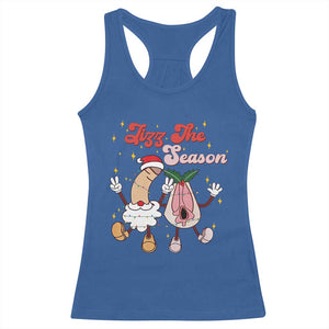 Dirty Christmas Jizz The Season Racerback Tank Top Funny Xmas Inappropriate Adult Humor TS11 Royal Blue Print Your Wear