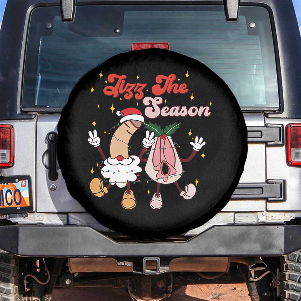 Dirty Christmas Jizz The Season Spare Tire Cover Funny Xmas Inappropriate Adult Humor TS11 No hole Black Print Your Wear