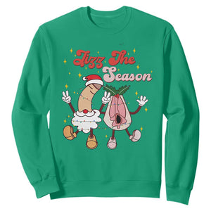 Dirty Christmas Jizz The Season Sweatshirt Funny Xmas Inappropriate Adult Humor TS11 Irish Green Print Your Wear