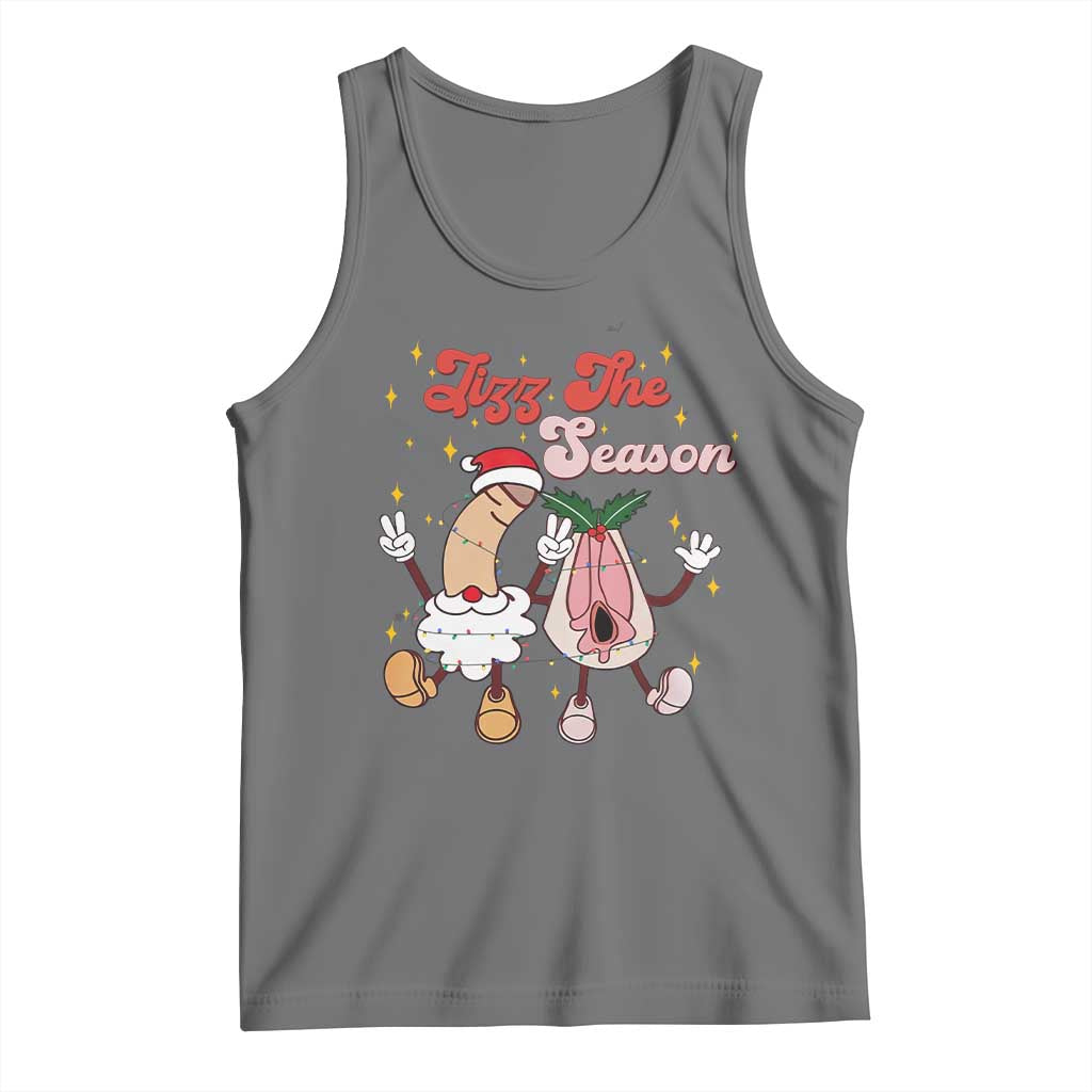 Dirty Christmas Jizz The Season Tank Top Funny Xmas Inappropriate Adult Humor TS11 Black Heather Print Your Wear