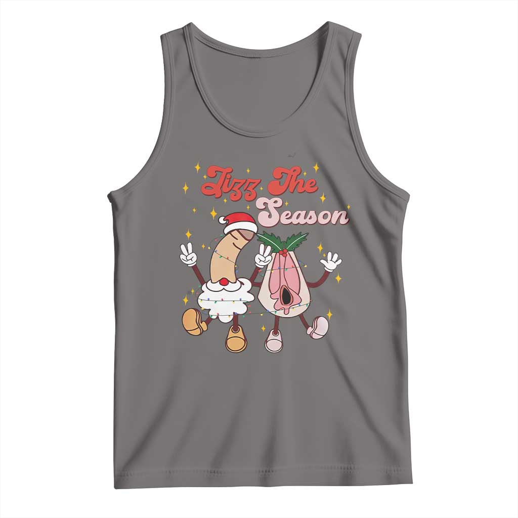 Dirty Christmas Jizz The Season Tank Top Funny Xmas Inappropriate Adult Humor TS11 Deep Heather Print Your Wear