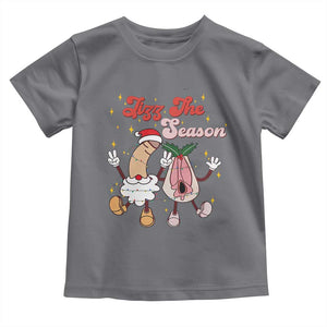 Dirty Christmas Jizz The Season Toddler T Shirt Funny Xmas Inappropriate Adult Humor TS11 Charcoal Print Your Wear