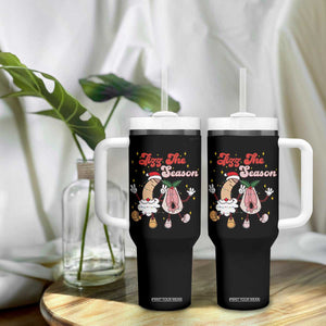 Dirty Christmas Jizz The Season Tumbler With Handle Funny Xmas Inappropriate Adult Humor TS11 Print Your Wear