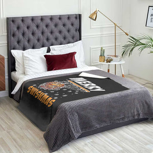 Funny Christmas Basketball Throw Blanket Merry Swishmas Xmas Swish Technique TS11 Print Your Wear