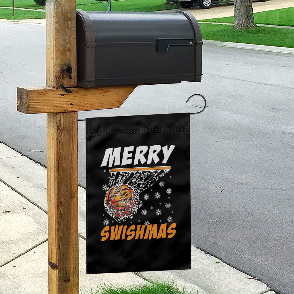 Funny Christmas Basketball Garden Flag Merry Swishmas Xmas Swish Technique TS11 Print Your Wear