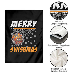 Funny Christmas Basketball Garden Flag Merry Swishmas Xmas Swish Technique TS11 Print Your Wear