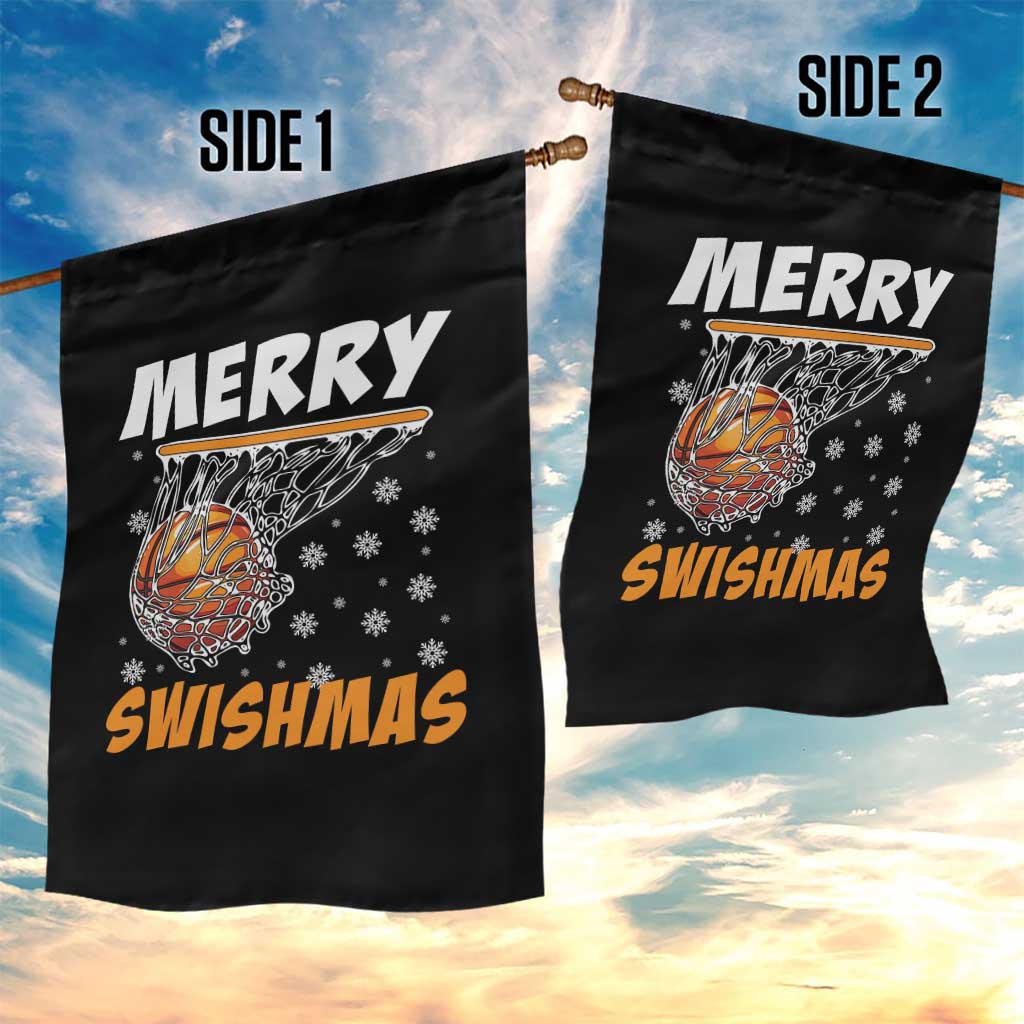 Funny Christmas Basketball Garden Flag Merry Swishmas Xmas Swish Technique TS11 Print Your Wear