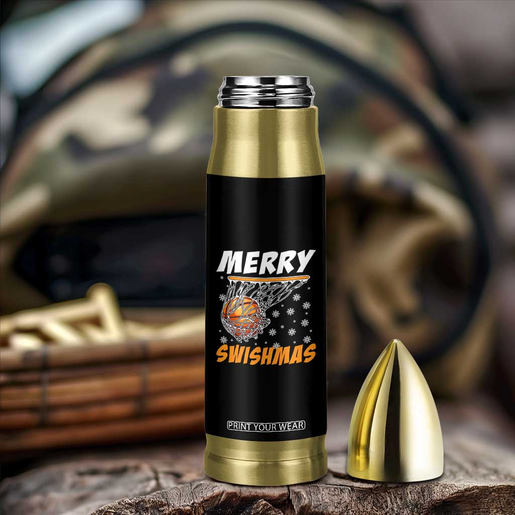 Funny Christmas Basketball Bullet Tumbler Merry Swishmas Xmas Swish Technique TS11 Print Your Wear