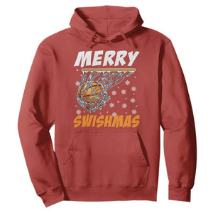Funny Christmas Basketball Hoodie Merry Swishmas Xmas Swish Technique TS11 Red Print Your Wear