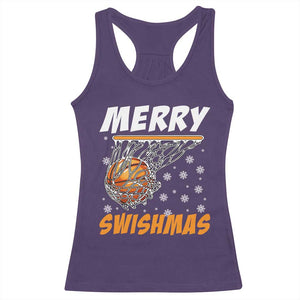 Funny Christmas Basketball Racerback Tank Top Merry Swishmas Xmas Swish Technique TS11 Purple Print Your Wear