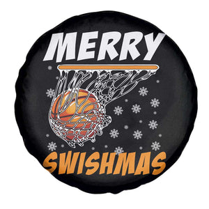 Funny Christmas Basketball Spare Tire Cover Merry Swishmas Xmas Swish Technique TS11 Print Your Wear