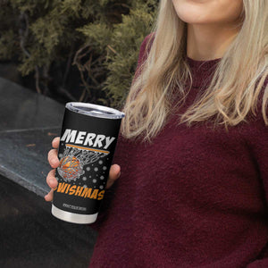 Funny Christmas Basketball Tumbler Cup Merry Swishmas Xmas Swish Technique TS11 Print Your Wear