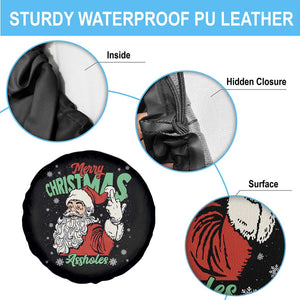 Funny Merry Christmas Assholes Spare Tire Cover Xmas Naughty Santa Adult Jokes TS11 Print Your Wear