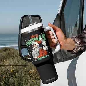 Funny Merry Christmas Assholes Tumbler With Handle Xmas Naughty Santa Adult Jokes TS11 Print Your Wear