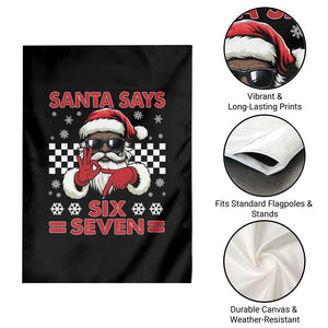 67 African American Santa Christmas Garden Flag Funny Santa Says Six Seven Meme Gen Alpha Slang TS11 Print Your Wear