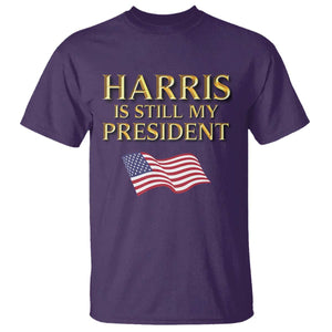 Kamala Supporter 2024 T Shirt Harris Is Still My President American Flag US Election TS11 Purple Print Your Wear