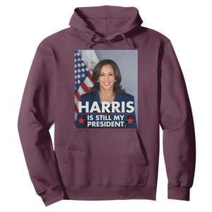 Kamala Supporter 2024 Hoodie Harris Is Still My President American Flag TS11 Maroon Print Your Wear