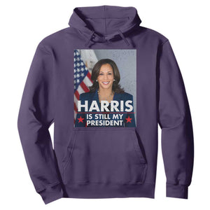 Kamala Supporter 2024 Hoodie Harris Is Still My President American Flag TS11 Purple Print Your Wear