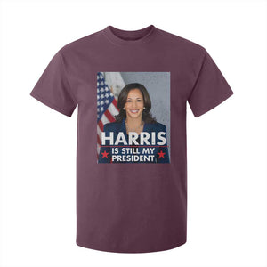 Kamala Supporter 2024 T Shirt For Kid Harris Is Still My President American Flag TS11 Maroon Print Your Wear