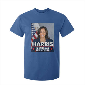 Kamala Supporter 2024 T Shirt For Kid Harris Is Still My President American Flag TS11 Royal Blue Print Your Wear