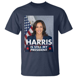 Kamala Supporter 2024 T Shirt Harris Is Still My President American Flag TS11 Navy Print Your Wear
