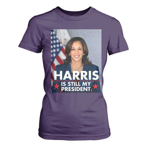 Kamala Supporter 2024 T Shirt For Women Harris Is Still My President American Flag TS11 Purple Print Your Wear