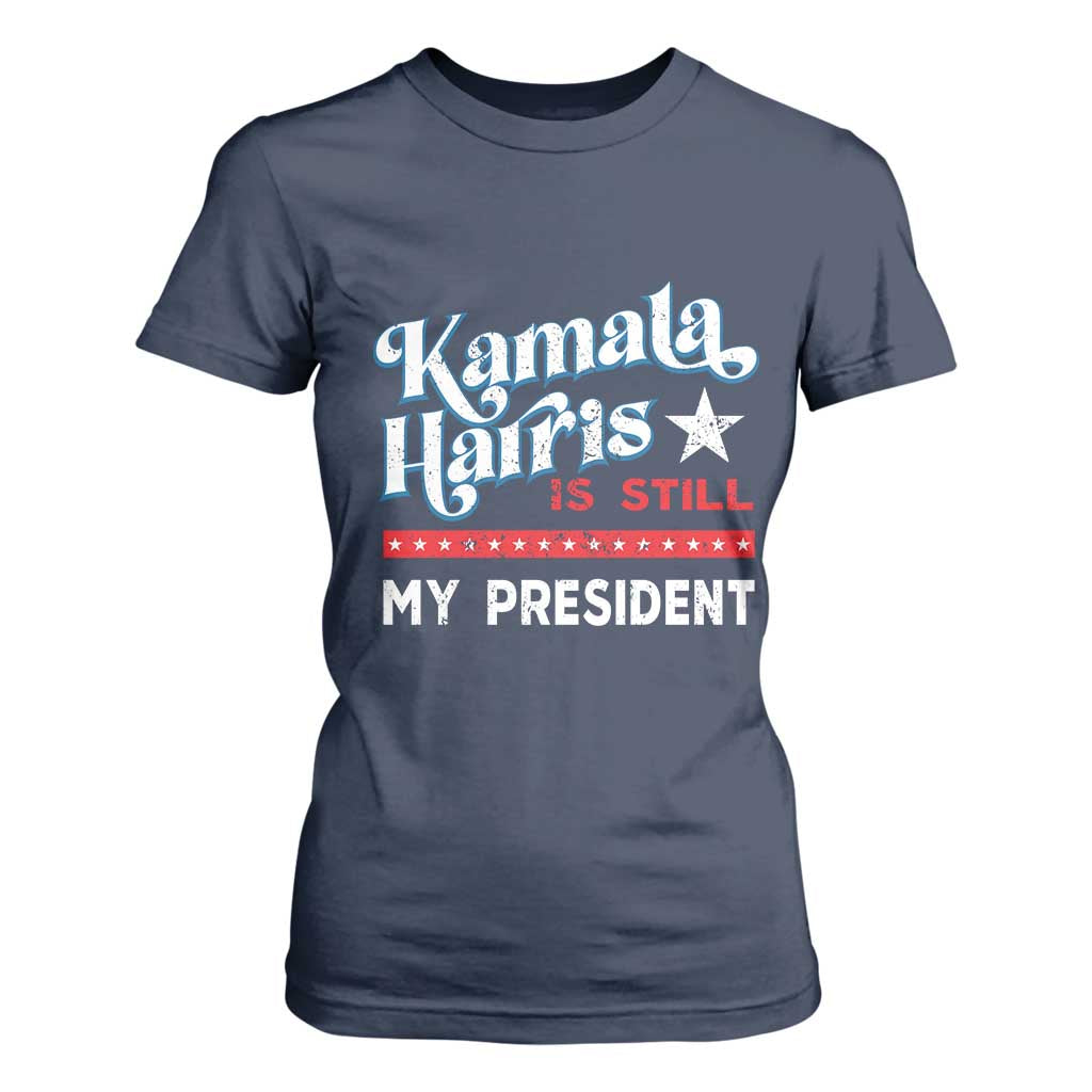 Harris Is Still My President T Shirt For Women Vintage Star TS11 Navy Print Your Wear