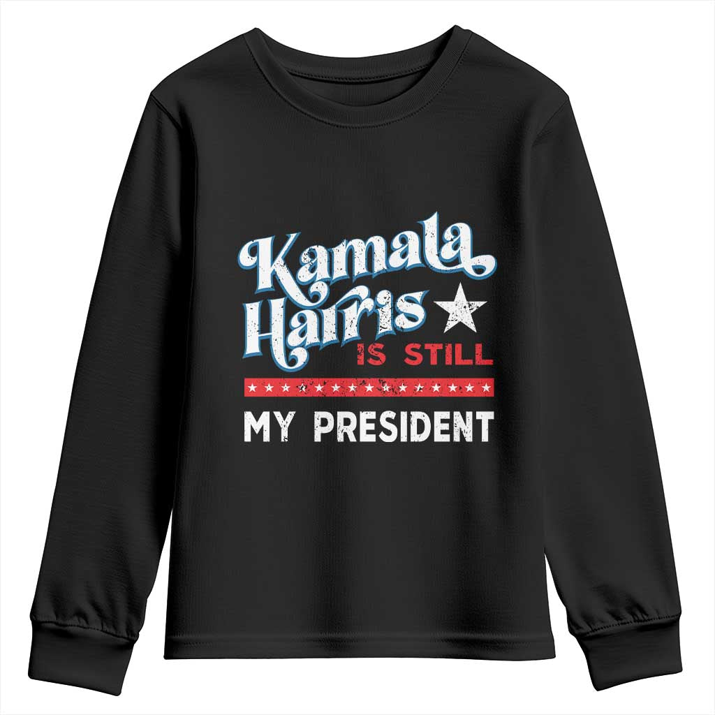 Harris Is Still My President Youth Sweatshirt Vintage Star TS11 Black Print Your Wear