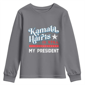 Harris Is Still My President Youth Sweatshirt Vintage Star TS11 Charcoal Print Your Wear