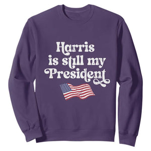 Harris Is Still My President Sweatshirt Vintage American Flag TS11 Purple Print Your Wear